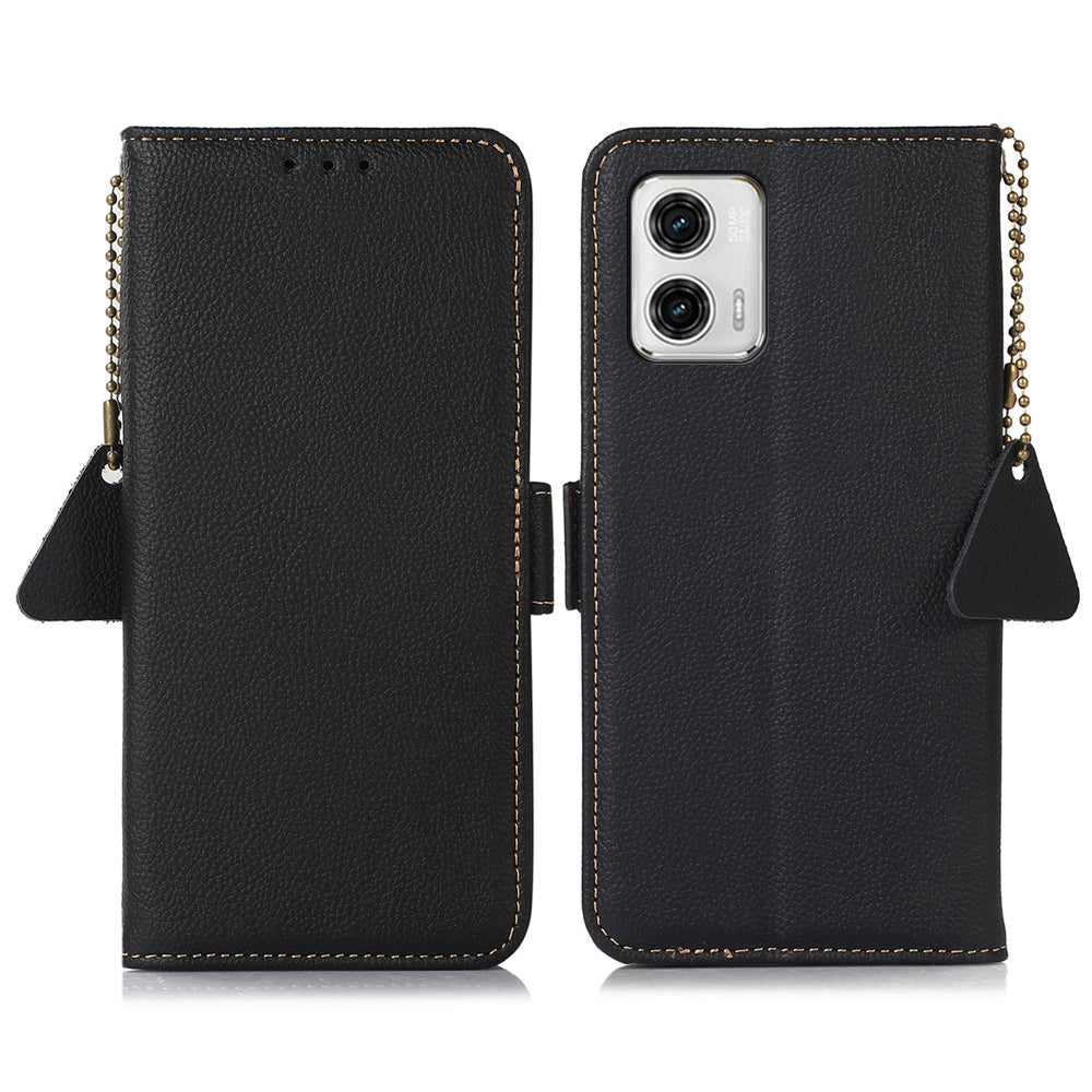 TJ Phone Wallet Case for Motorola Moto G73 5G RFID Blocking Genuine Cow Leather Stand Phone Cover TJ Phone Wallet Case for Motorola Moto G73 5G RFID Blocking Genuine Cow Leather Stand Phone Cover